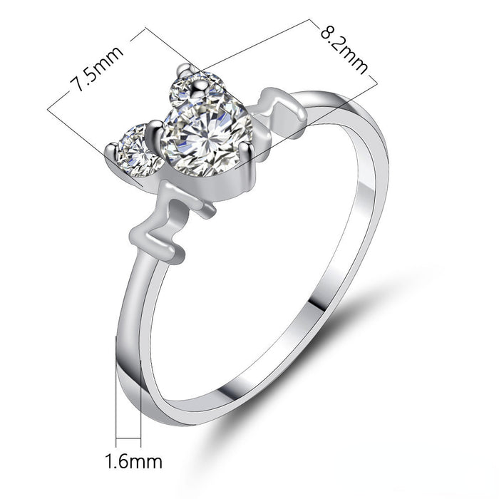 Heart al por mayor Mom Zircon Ring de cobre JDC-RS-BEIF001