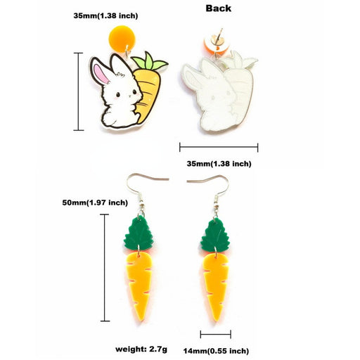 Jewelry WholesaleWholesale Easter Bunny Carrot Stud Earrings JDC-ES-XUEP009 Earrings 雪帕 %variant_option1% %variant_option2% %variant_option3%  Factory Price JoyasDeChina Joyas De China