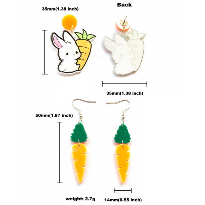 Jewelry WholesaleWholesale Easter Bunny Carrot Stud Earrings JDC-ES-XUEP009 Earrings 雪帕 %variant_option1% %variant_option2% %variant_option3%  Factory Price JoyasDeChina Joyas De China