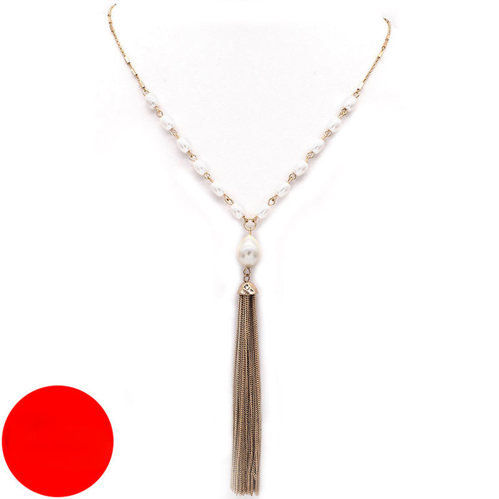 Wholesale Necklace Alloy Long Tassel Y Shape MOQ≥2 JDC-NE-Kenjie008