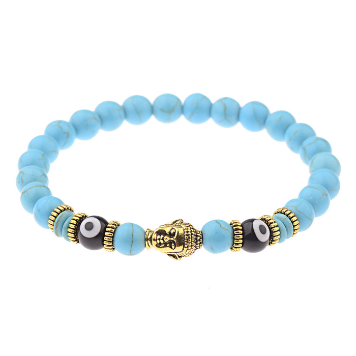 Wholesale Buddha Head Buddha Beads Power Stone Elastic Bracelet Beads JDC-BT-DuoW001