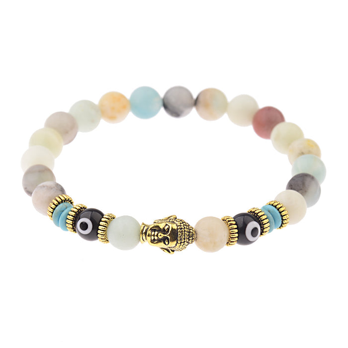 Wholesale Buddha Head Buddha Beads Power Stone Elastic Bracelet Beads JDC-BT-DuoW001