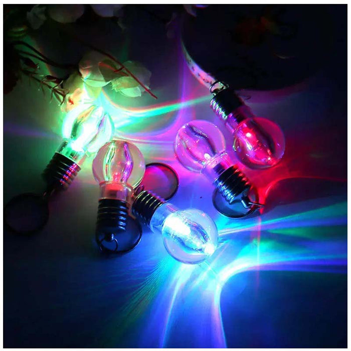 Wholesale keychain pvcLED colorful light luminous mini bulb light JDC-KC-JiuEn002