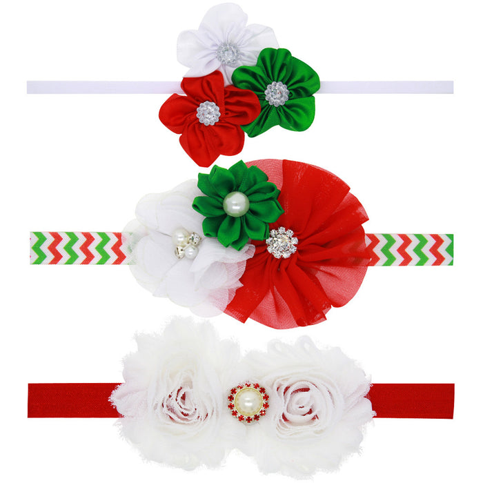 Wholesale Headband Fabric Christmas Children's Chiffon Headband JDC-HD-qiun008