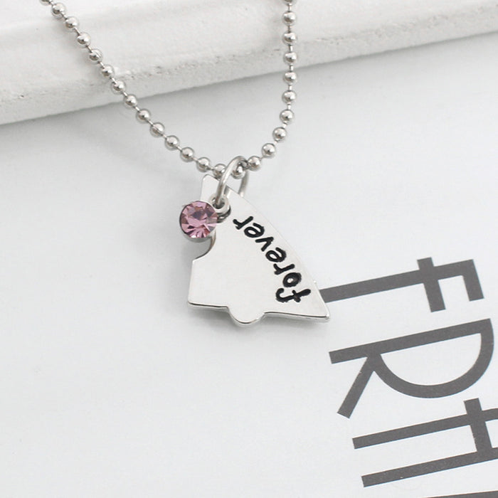 Wholesale Necklace Alloy Heart Letter Lettering Inlaid Diamond Splicing JDC-NE-ShaoZ022