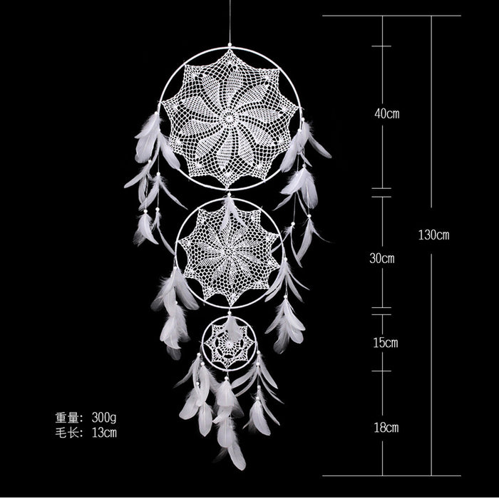 Wholesale Dream Catcher Feather Dream Hand Woven Wind Chime Pendant MOQ≥2 JDC-DC-BNG010