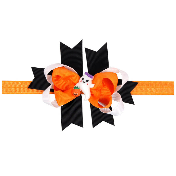 Wholesale Hairband Cloth Stretch Bow Spider Bat Halloween JDC-HD-qiun007