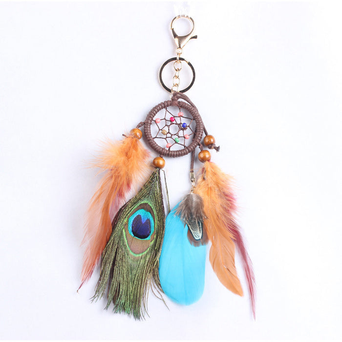 Wholesale Keychains For Backpacks New Keychain Decorative Dream Catcher Small Pendant MOQ≥2 JDC-KC-BGN001