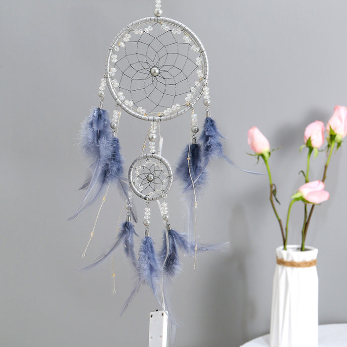 Wholesale Dream Catcher Feather Art Handmade Ornament MOQ≥2 JDC-DC-HaoR002