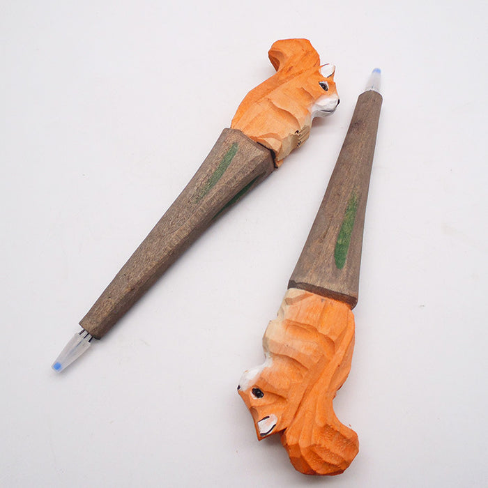 Polpe de bolsillo al por mayor Pen bambú tallado de madera Pena Panda Pen Pen Moq≥3 JDC-BP-Shid001