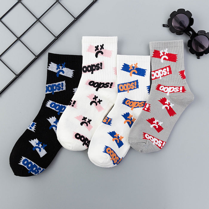 Wholesale cotton socks Japanese cartoon elastic band JDC-SK-MZX010
