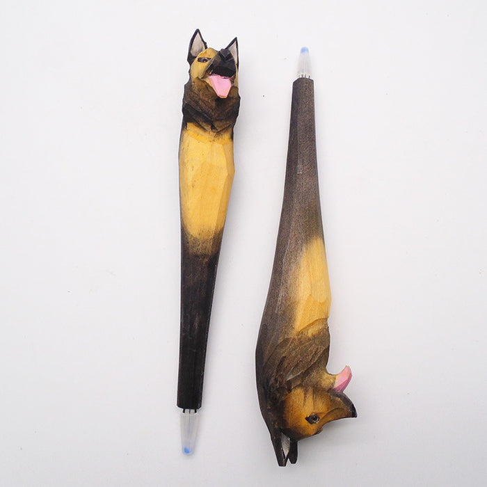 Wholesale Ballpoint Pen Bamboo Wood Carving Animal Pen Panda Wood Pen MOQ≥3 JDC-BP-ShiD001
