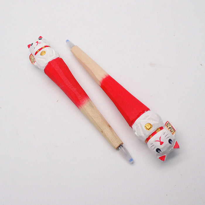 Wholesale Ballpoint Pen Bamboo Wood Carving Animal Pen Panda Wood Pen JDC-BP-ShiD002
