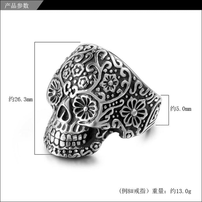 Wholesale Vampire Skull Titanium Steel Ring JDC-RS-Shenj001