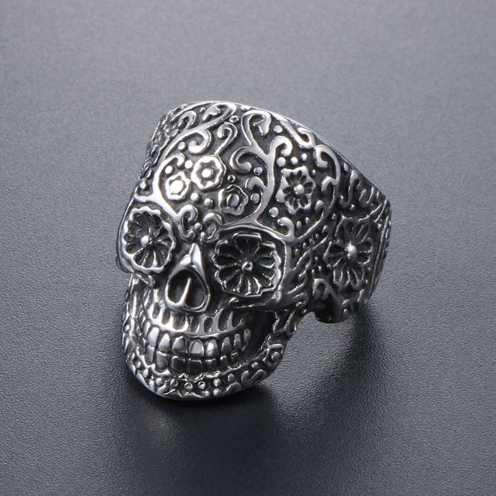 Wholesale Vampire Skull Titanium Steel Ring JDC-RS-Shenj001