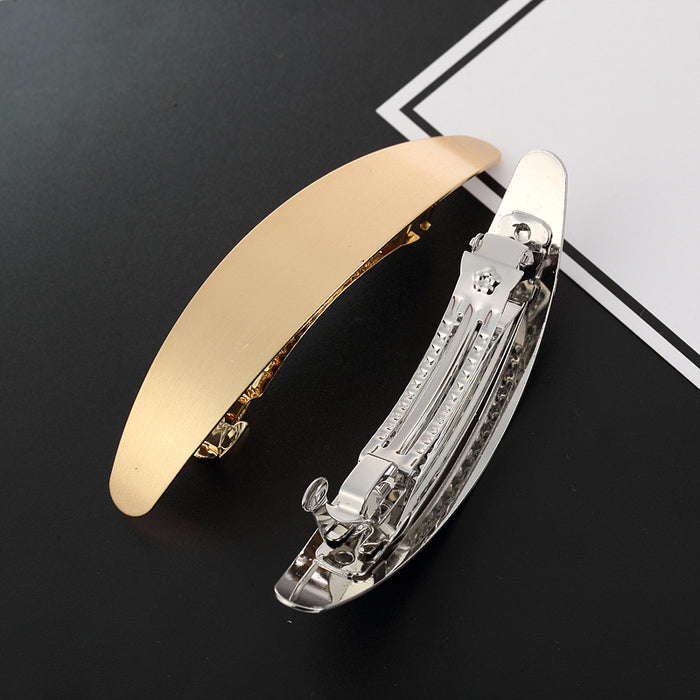 Wholesale Hair Clips Alloy Glossy Oval Simple MOQ≥2 JDC-HC-Jingjie007