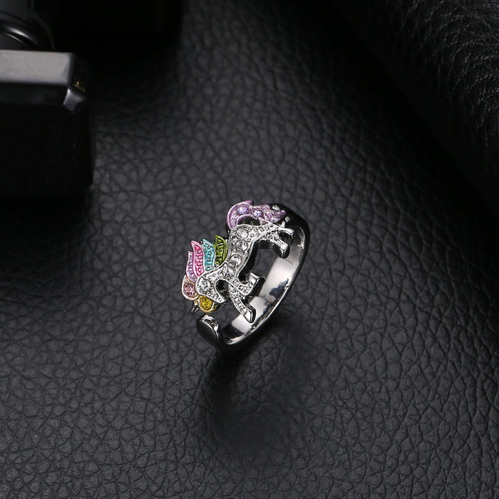 Wholesale Ring Alloy Color Pony Opening Adjustable JDC-RS-MaiD001