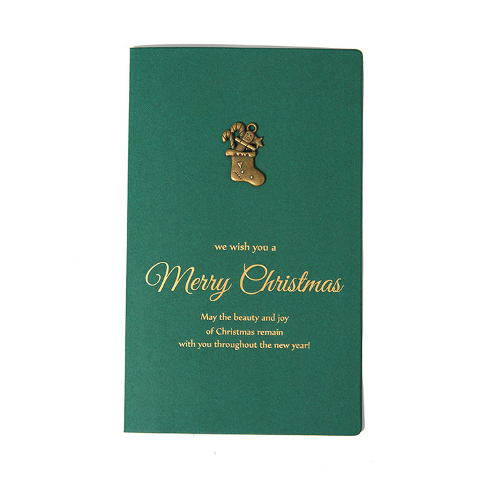 Tarjetas de felicitación al por mayor tarjetas de Navidad de bronceado de metal hecha JDC-GC-MUG003