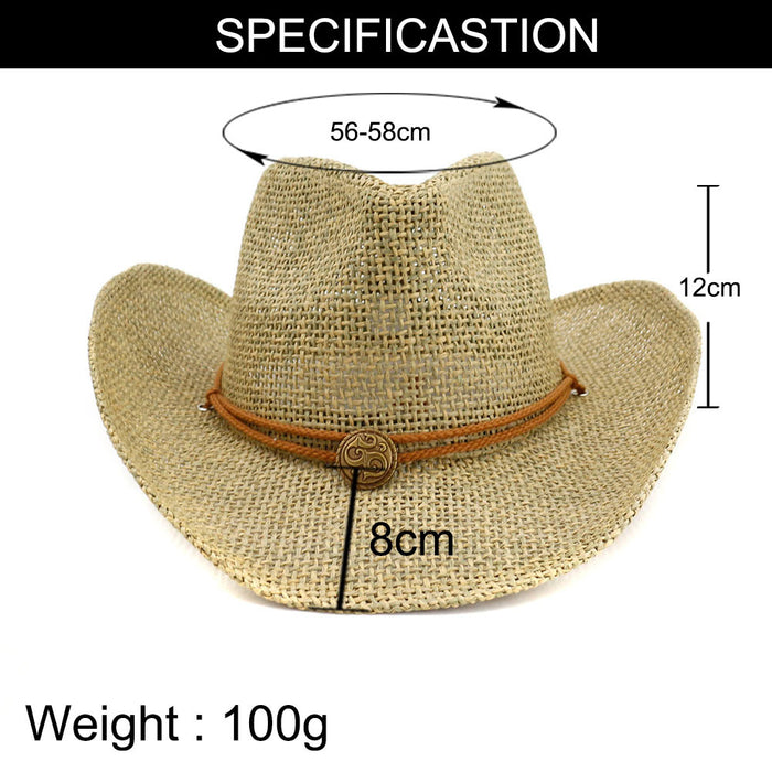 Sombrero de vaquero occidental al por mayor topper al aire libre Seaside JDC-FH-MSHEN001