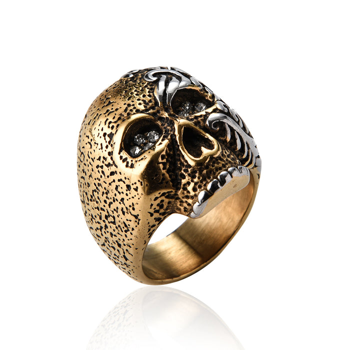 Wholesale Men's Rings Titanium Skull JDC-RS-YiS010