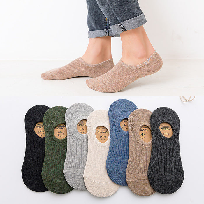 Jewelry WholesaleWholesale men's solid color light mouth non slip silicone invisible socks JDC-SK-BuZL003 Sock 步之蓝 %variant_option1% %variant_option2% %variant_option3%  Factory Price JoyasDeChina Joyas De China