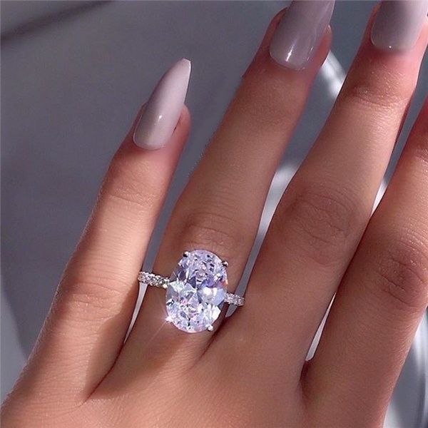 Wholesale, engagement, marriage goose egg diamond ring JDC-RS-ZhenR021