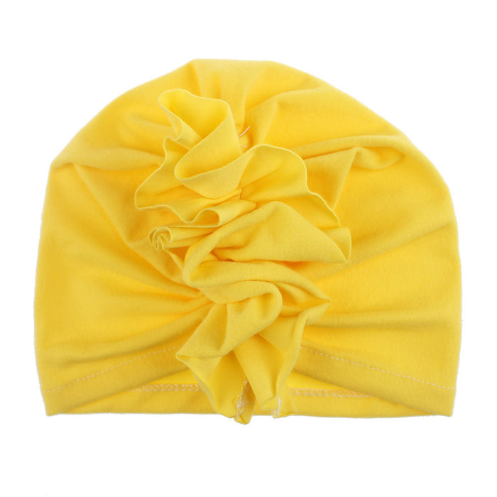 Wholesale hats children solid color pleated flower indian hat pullover cap MOQ≥2 JDC-FH-XMi003