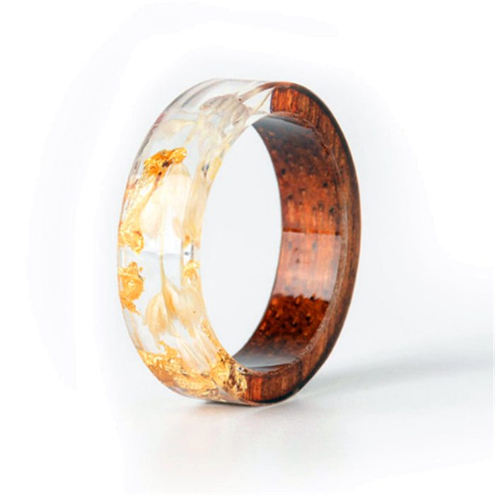 Wholesale Wood Luminous Amber Rings MOQ≥2 JDC-RS-PingD002