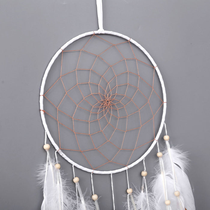 Wholesale Dreamcatcher Iron Goose Feather Wooden Beads High Strength Wire Handmade JDC-DC-YXuan018
