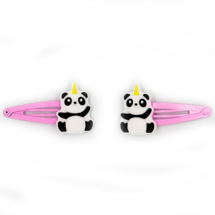 Wholesale Hair Clips Metal PVC Cute Cartoon Panda 20pcs (M) JDC-HC-XinH001