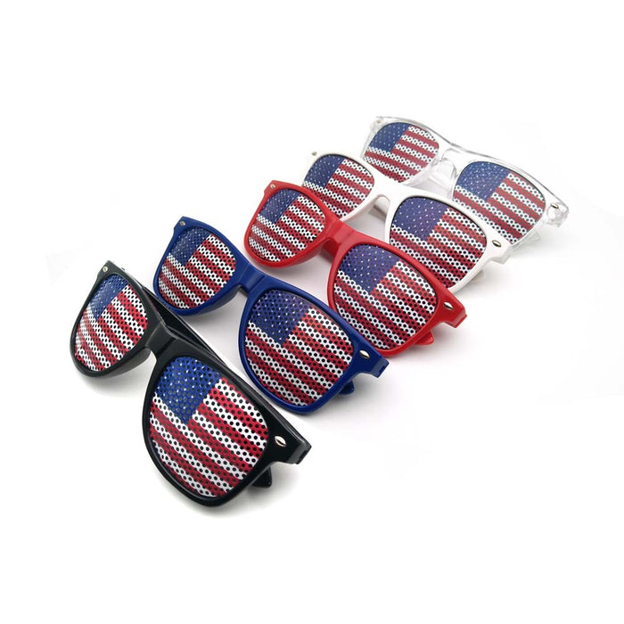 Wholesale 4th of July Independence Day American Flag Sticker Pinhole Rice Nail Sunglasses JDC-SG-ZhuoW002