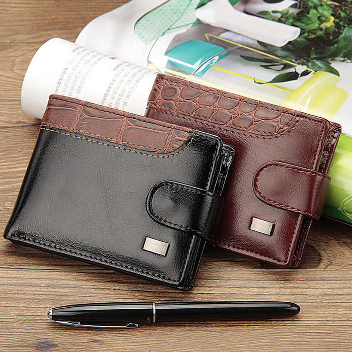 Wholesale Men's Wallet Short Leather Buckle JDC-WT-Zhengxin009