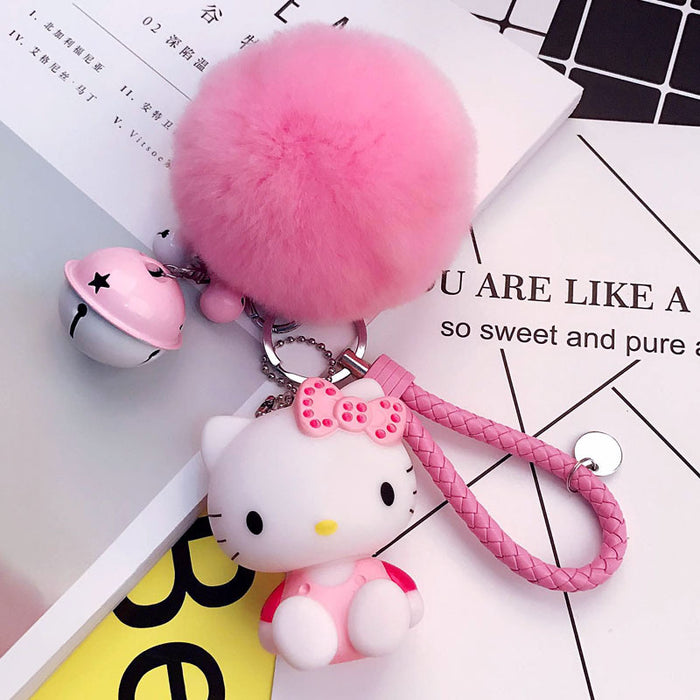 Wholesale cartoon furball cute pendant keychain MOQ≥2 （M) JDC-KC-GHui002
