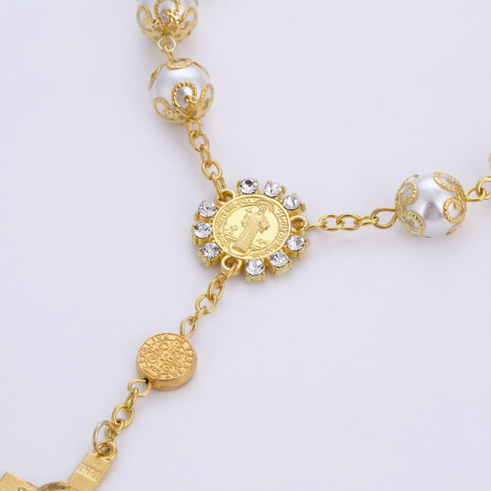 Wholesale Bracelet Alloy 10MM Glass Pearl Tori Handmade Bracelet MOQ≥2 JDC-BT-ShanS006