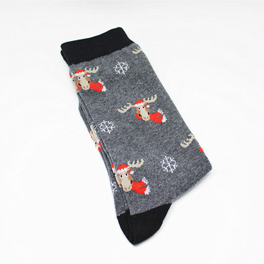 Wholesale socks cotton mid tube cartoon christmas socks JDC-SK-HuiHe021