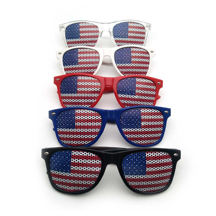 Wholesale 4th of July Independence Day American Flag Sticker Pinhole Rice Nail Sunglasses JDC-SG-ZhuoW002