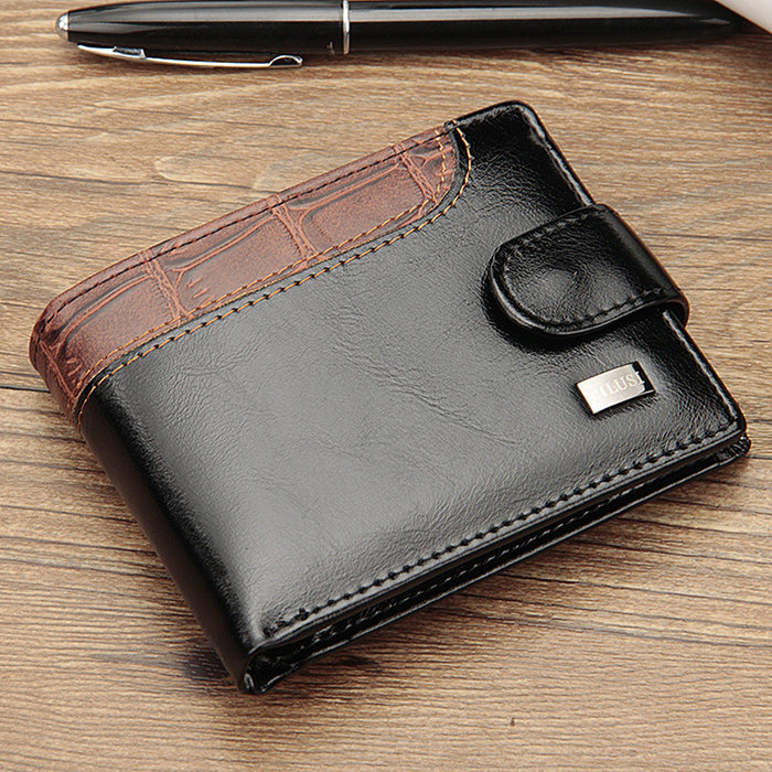 Wholesale Men's Wallet Short Leather Buckle JDC-WT-Zhengxin009