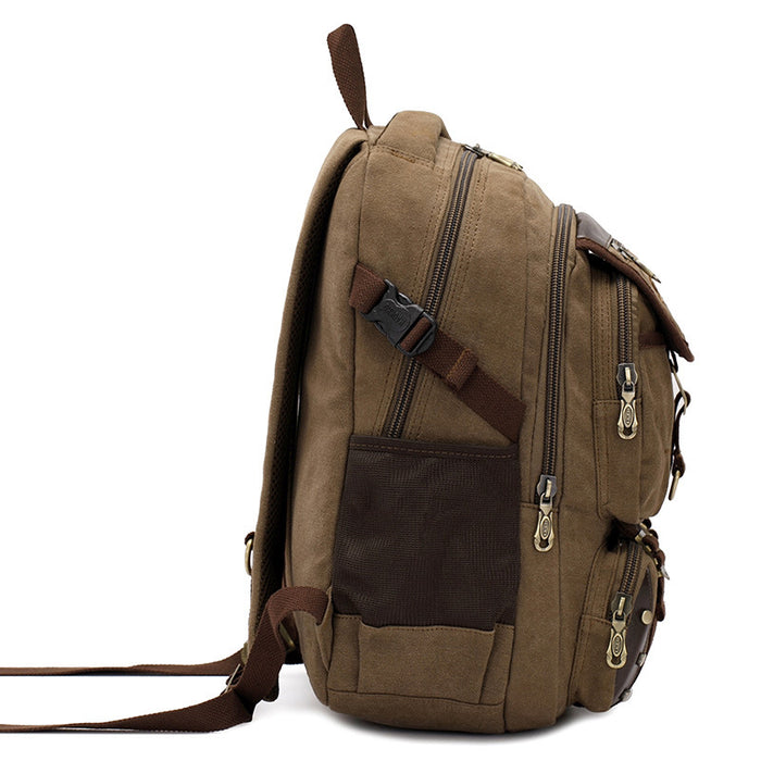 Wholesale Canvas Cotton Men's Backpack Mountaineering Travel Backpack JDC-BP-Biaozhi002