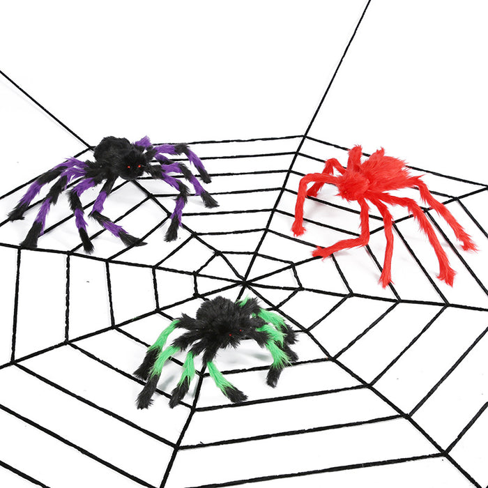 Wholesale Decoration Halloween Spider Plush Spider Web JDC-DCN-DianC003