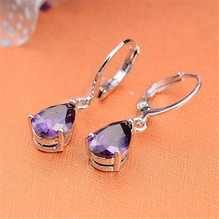 Wholesale Pink Zircon Metal Earrings JDC-ES-RongQ001