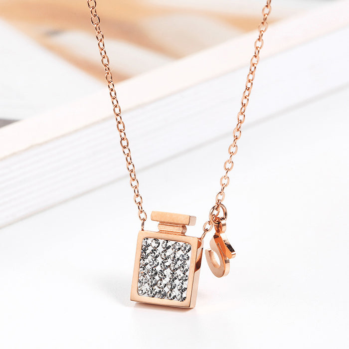 Wholesale Rose Gold Perfume Bottle Necklace JDC-NE-XunO061