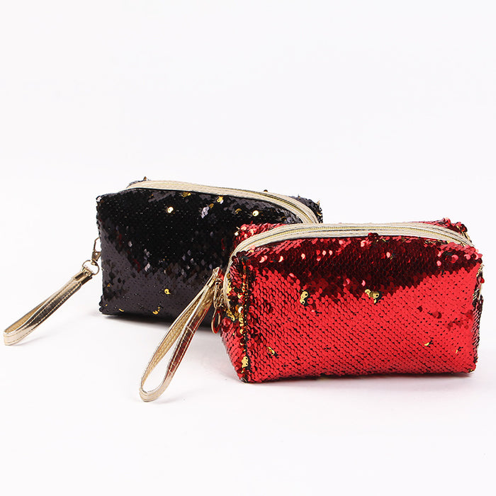 Wholesale Cosmetic Bag Sequin Large Capacity Travel Multifunctional JDC-CB-XinYi002