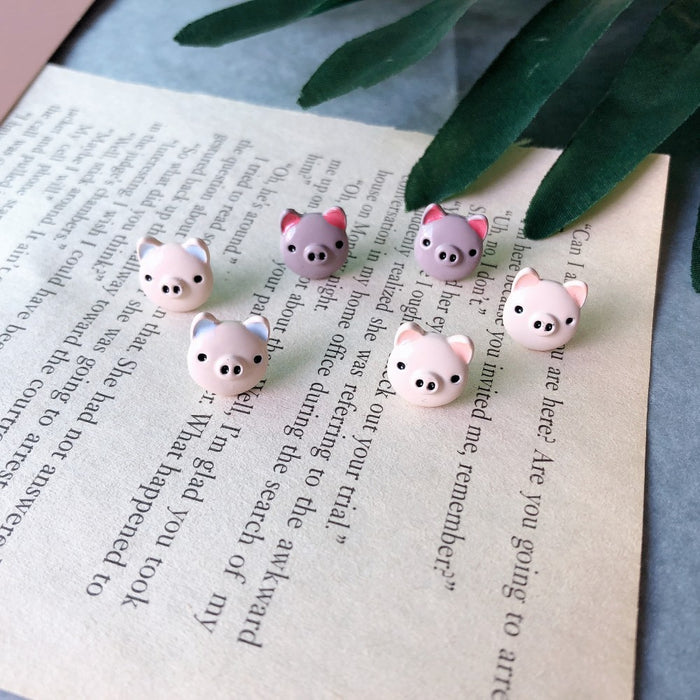 Wholesale Earrings Ceramic Cute Piggy JDC-ES-MoN014