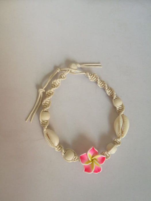 Jewelry WholesaleWholesale bohemian hand woven soft pottery flowers sea shell foot chain JDC-AS-Sq001 Anklet 宋谦 %variant_option1% %variant_option2% %variant_option3%  Factory Price JoyasDeChina Joyas De China