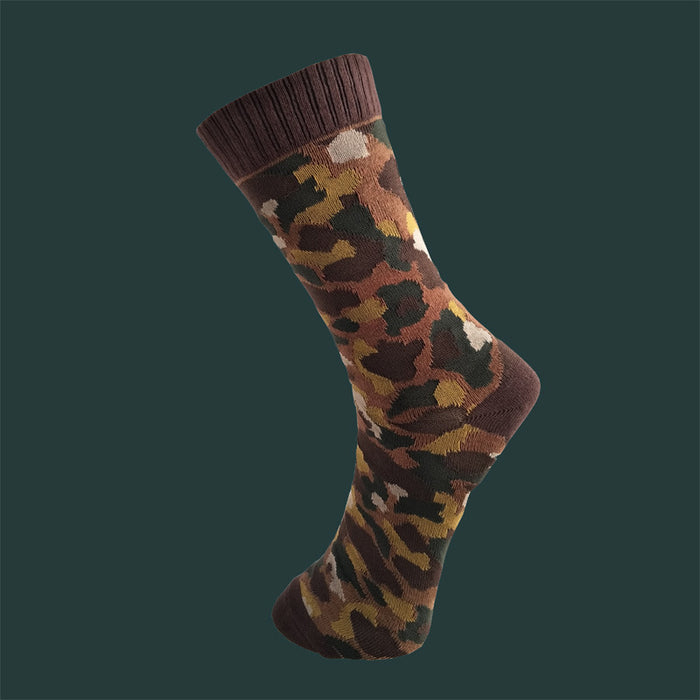 Wholesale Sock Cotton Mid Cylinder Breathable Sweat Absorption Camouflage JDC-SK-YiYan028