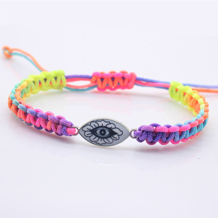 Wholesale Bracelet Eye Hand Woven Transfer Multicolor Bracelet MOQ≥2 JDC-BT-XinT013