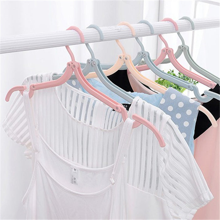 Wholesale Clothes Hanger Plastic Multifunctional Folding Portable Hanger  MOQ≥2 JDC-CSD-QIX001