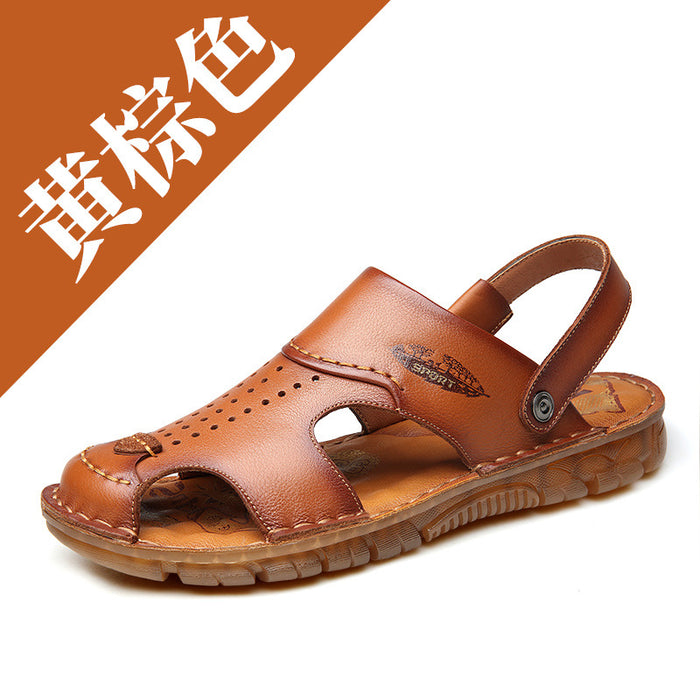 Wholesale beach shoes men's first layer cowhide comfortable and breathable JDC-SD-JLF003