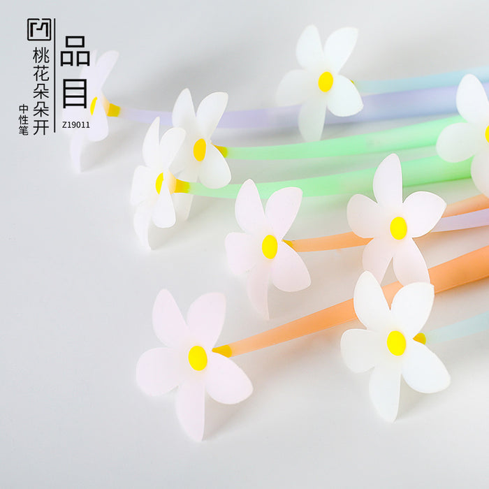Wholesale Ballpoint Pen Silicone Plastic Flower MOQ≥2 JDC-BP-YMei003