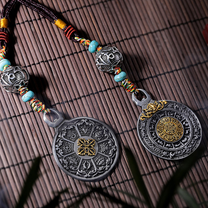 Wholesale DIY Jewelry Pendant Tibetan Ornament Religious Jiugong Bagua MOQ≥10 JDC-PT-XYC001